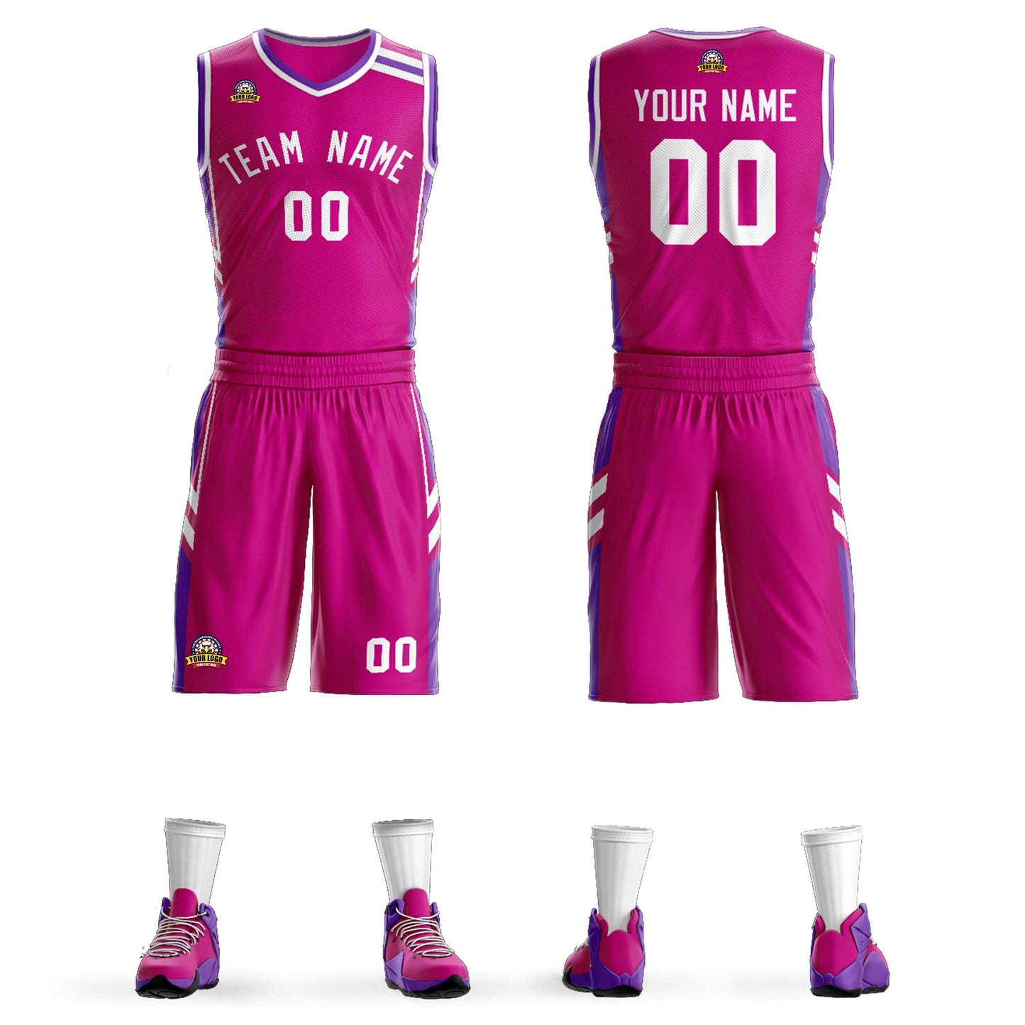 Custom Red White Classic Sets Mesh Basketball Jersey