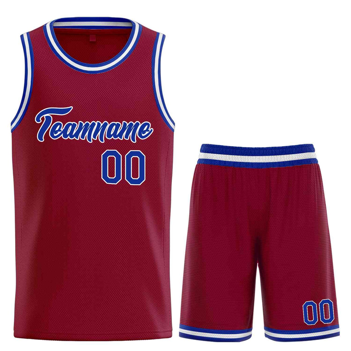 Custom Maroon Royal-White Heal Sports Uniform Classic Sets Basketball Jersey