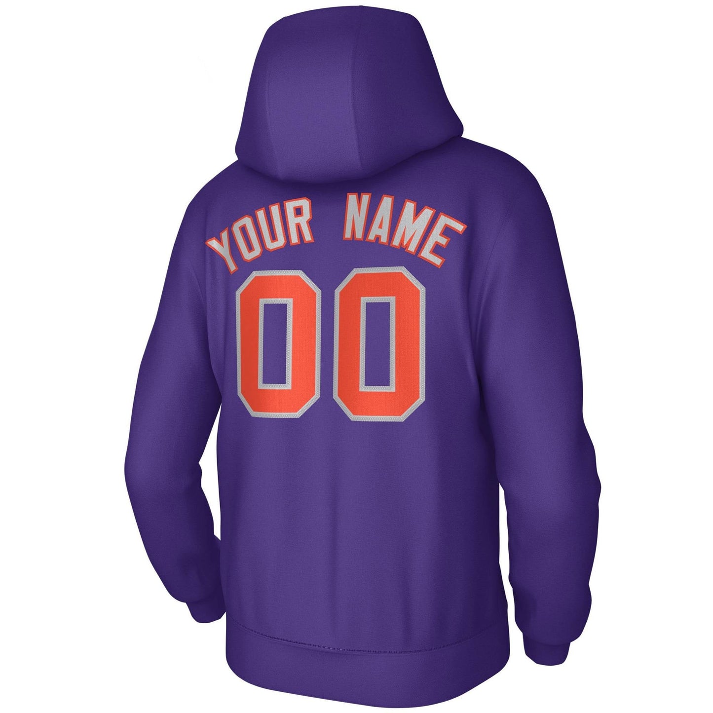 Custom Purple Gray-Orange Classic Style Training Uniform Pullover Hoodie