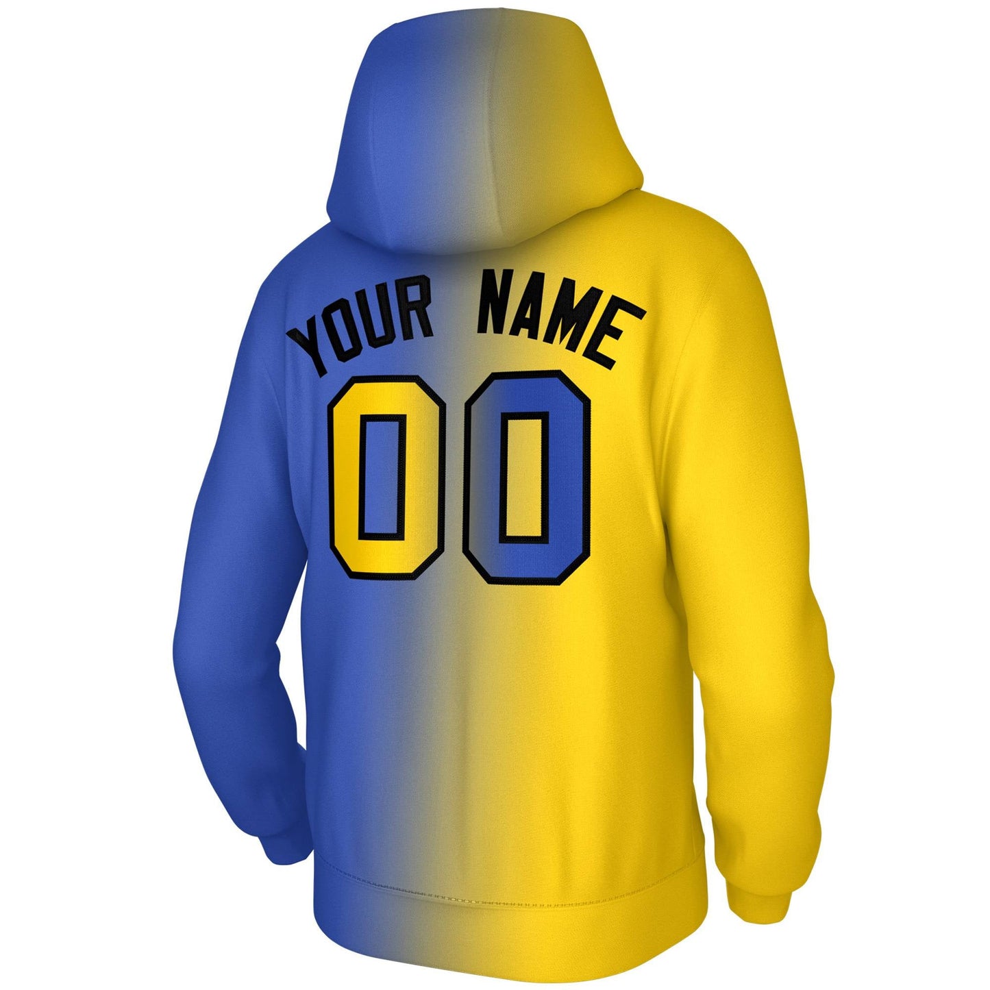 Custom Gold Royal Gradient Fashion Pullover Sweatshirt Hoodie