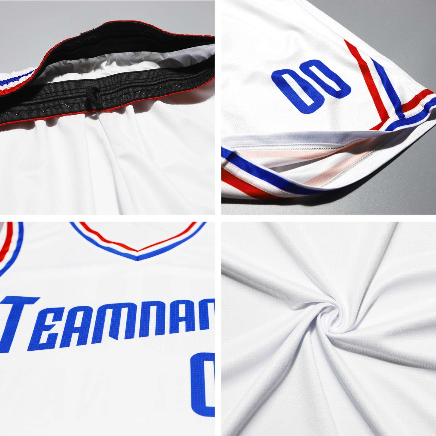 Custom Red White Double Side Sets Design Sportswear Basketball Jersey