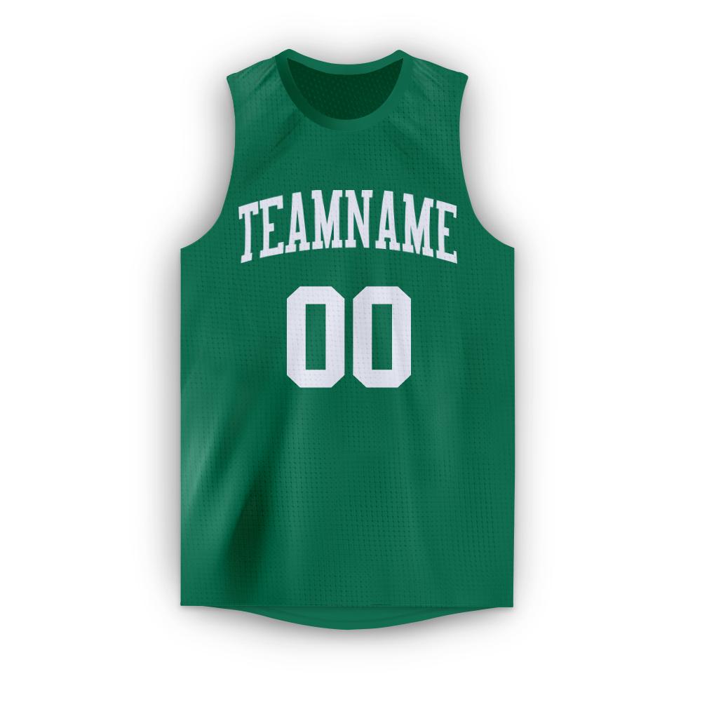 Custom Green White Classic Tops Fashion Sportwear Basketball Jersey