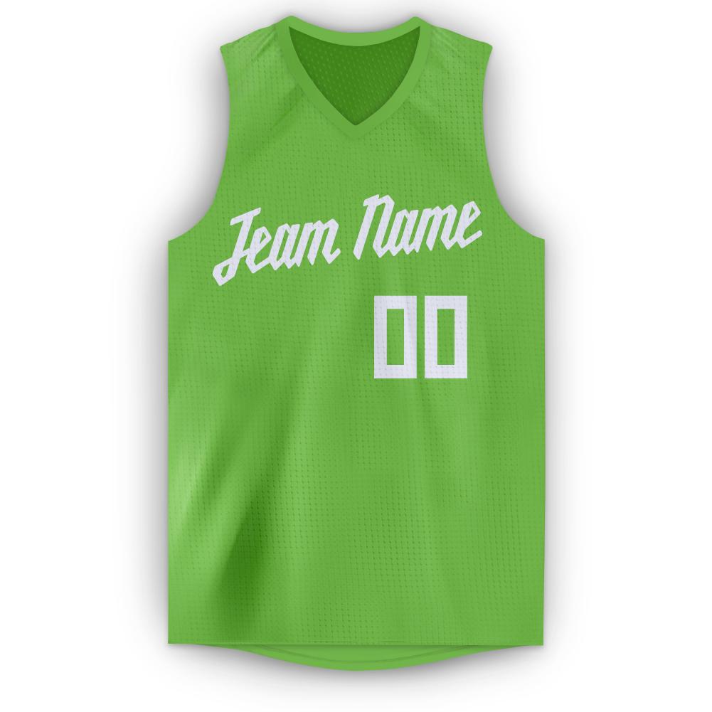 Custom Green White Classic Tops Fashion Sportwear Basketball Jersey