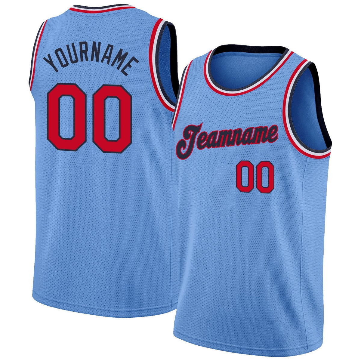 Light Blue Basketball Jersey