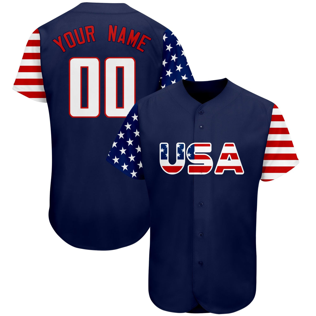 American Flag Baseball Jersey