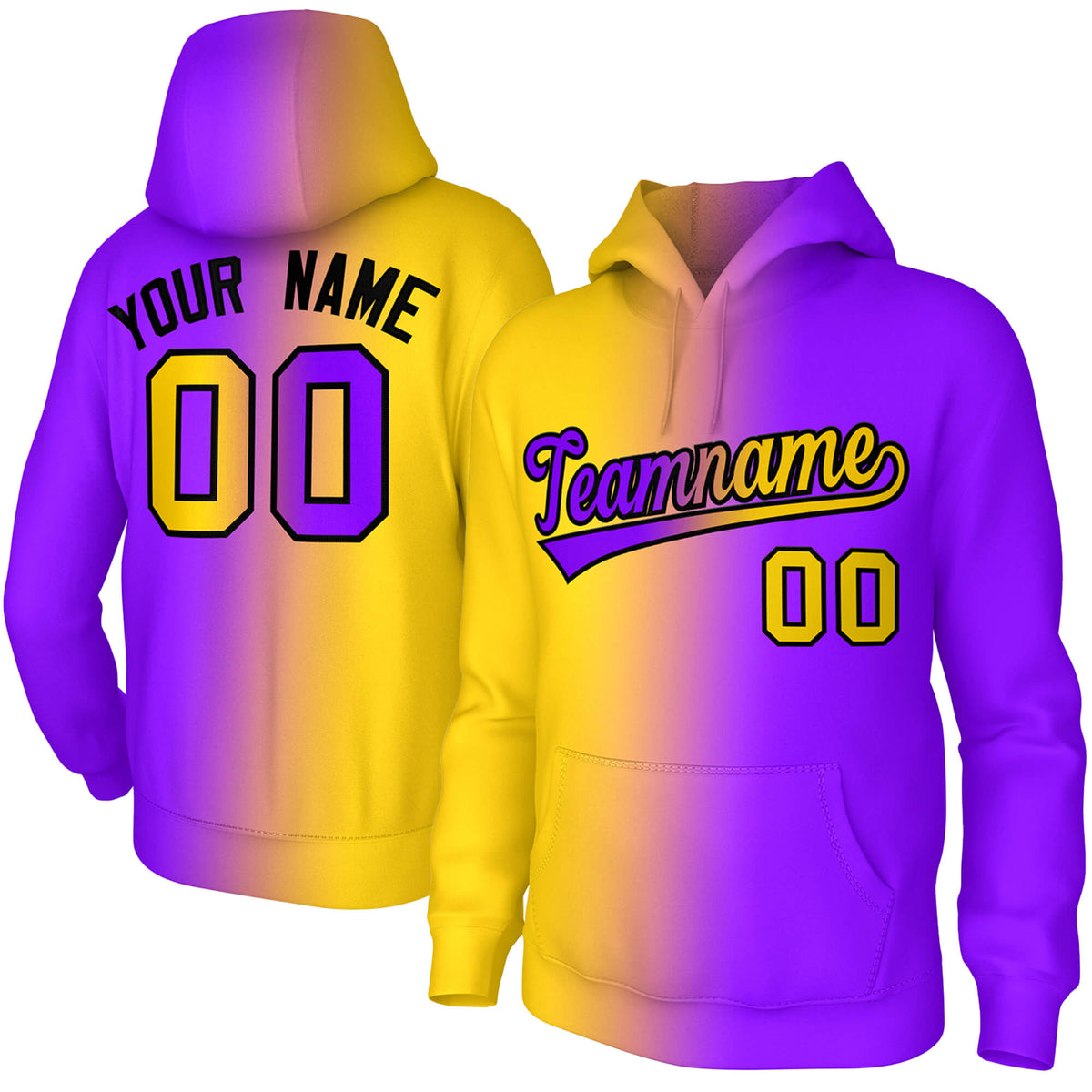 Hoodie Gradient Fashion