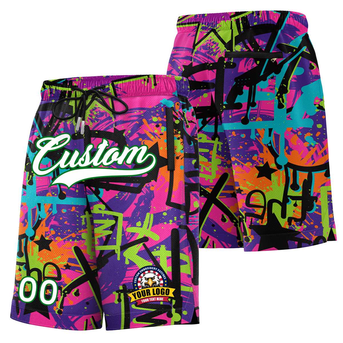 Shorts Graffiti Pattern