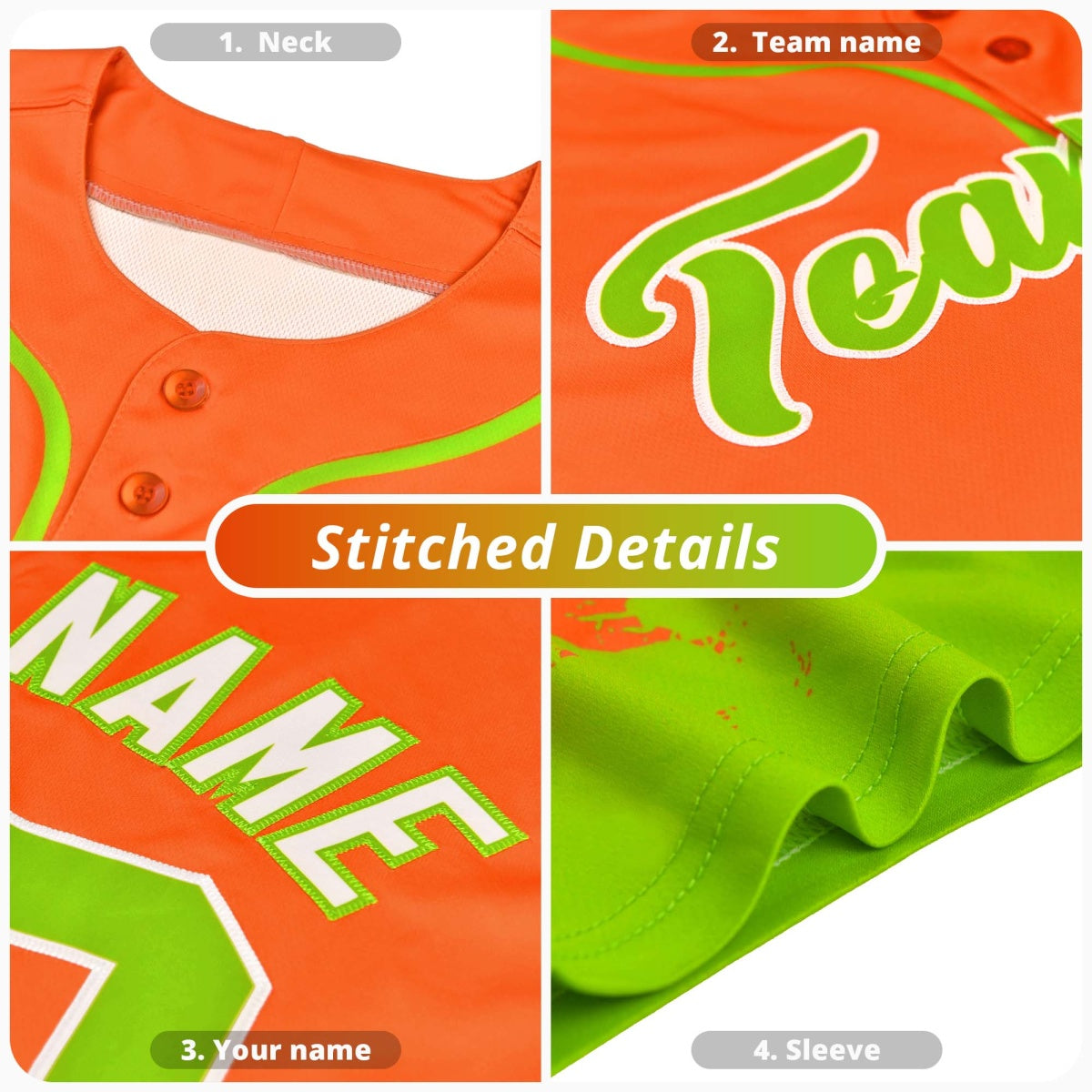 Custom Aqua Orange White Rising Stars Series Gradient Fashion Baseball Jersey| KXKSHOP