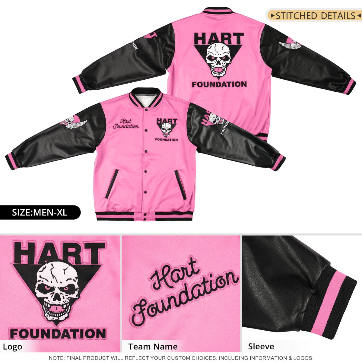 Custom Navy Neon Green Raglan Sleeves Full-Snap Faux Leather Letterman Jacket| KXKSHOP