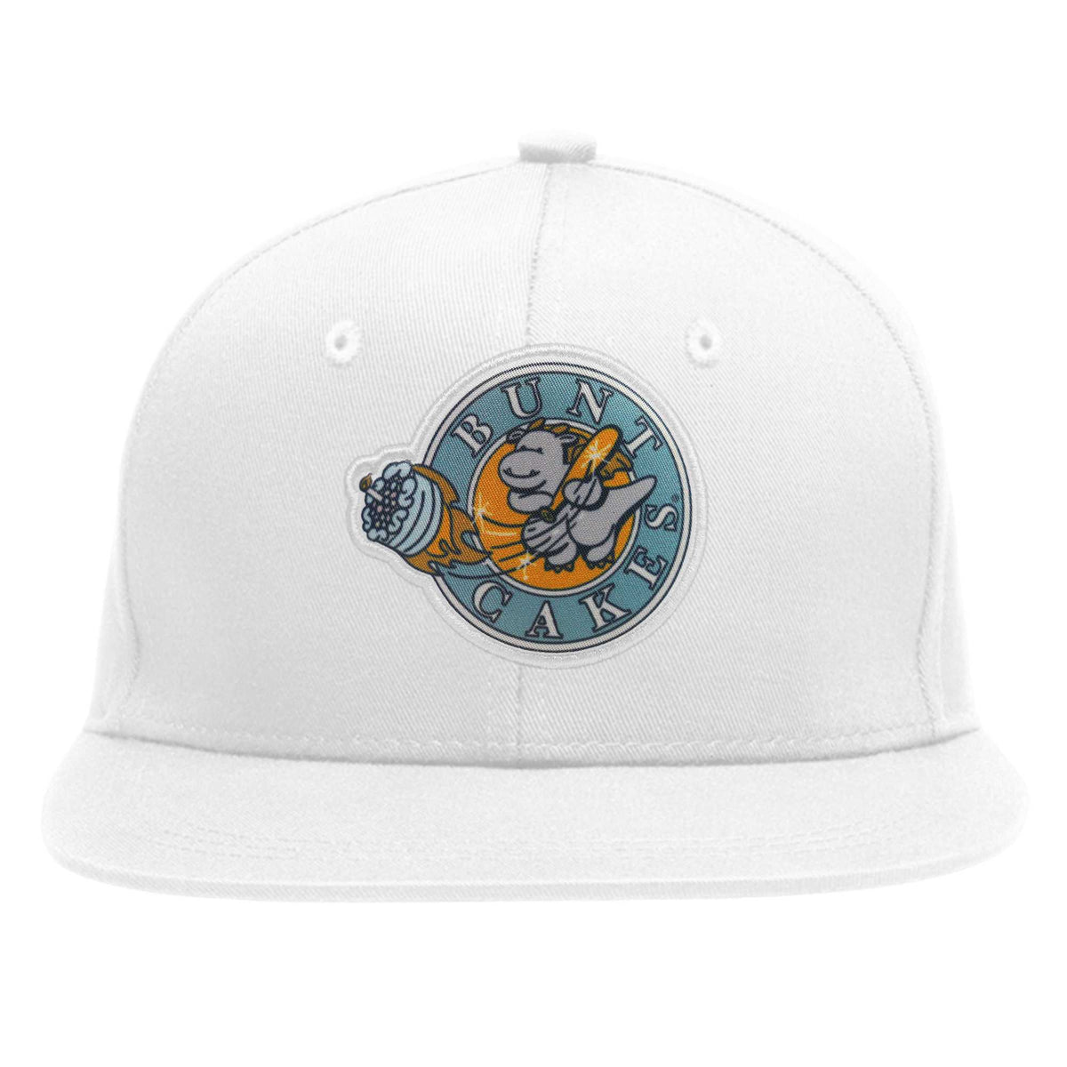 Custom White 3D Puff Embroidery Flat Embroidery Flat Eaves Sport Baseball Cap Design for Men/Women/Youth-White1