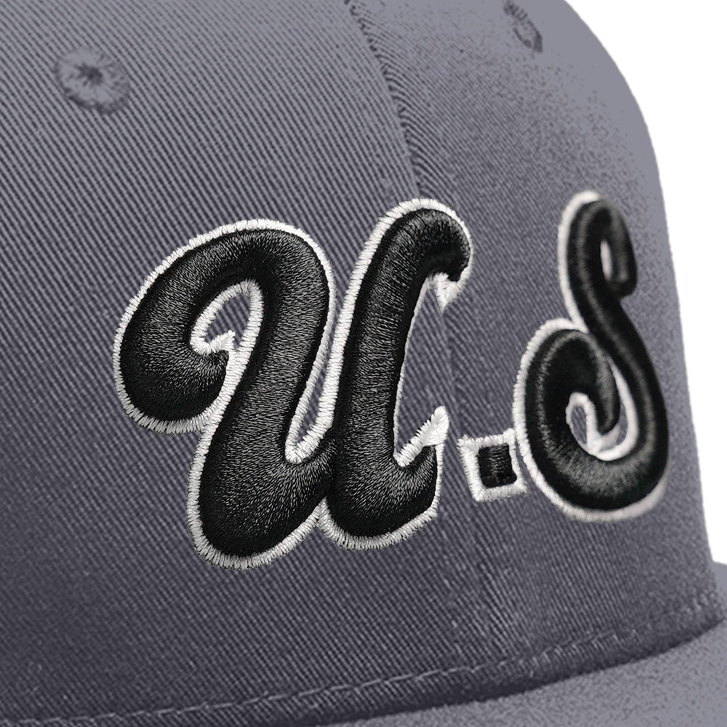 Custom White 3D Puff Embroidery Flat Embroidery Flat Eaves Sport Baseball Cap Design for Men/Women/Youth
