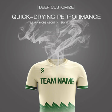 Custom Orange Printing Outdoor Breathable Soccer Sets Jersey