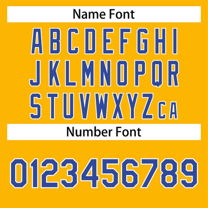 Custom Yellow White-Royal Classic Style Fashion Authentic Baseball Jersey