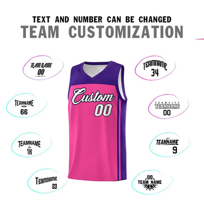 Custom Pink Purple Classic Sets Sports Uniform Basketball Jersey