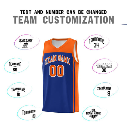 Custom Royal Orange Classic Sets Sports Uniform Basketball Jersey