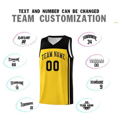 Custom Gold Black Classic Sets Sports Uniform Basketball Jersey