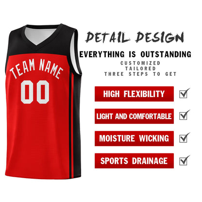 Custom Red Black Classic Sets Sports Uniform Basketball Jersey
