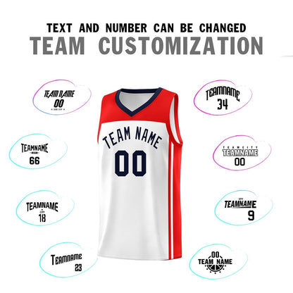Custom White Navy Classic Sets Sports Uniform Basketball Jersey