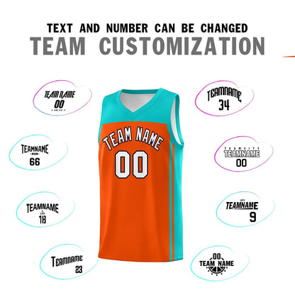 Custom Orange Bright Green Classic Sets Sports Uniform Basketball Jersey