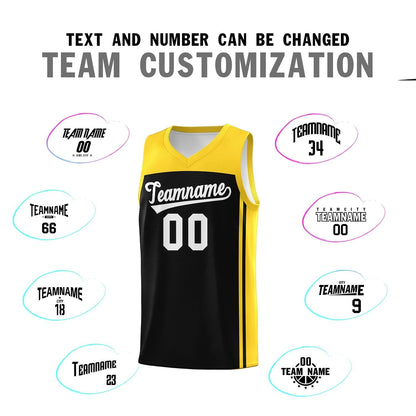 Custom Black Gold Classic Sets Sports Uniform Basketball Jersey