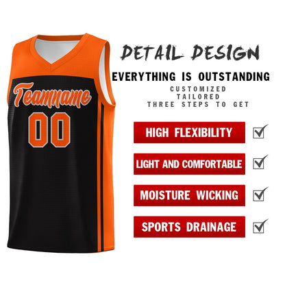 Custom Black Orange Classic Sets Sports Uniform Basketball Jersey