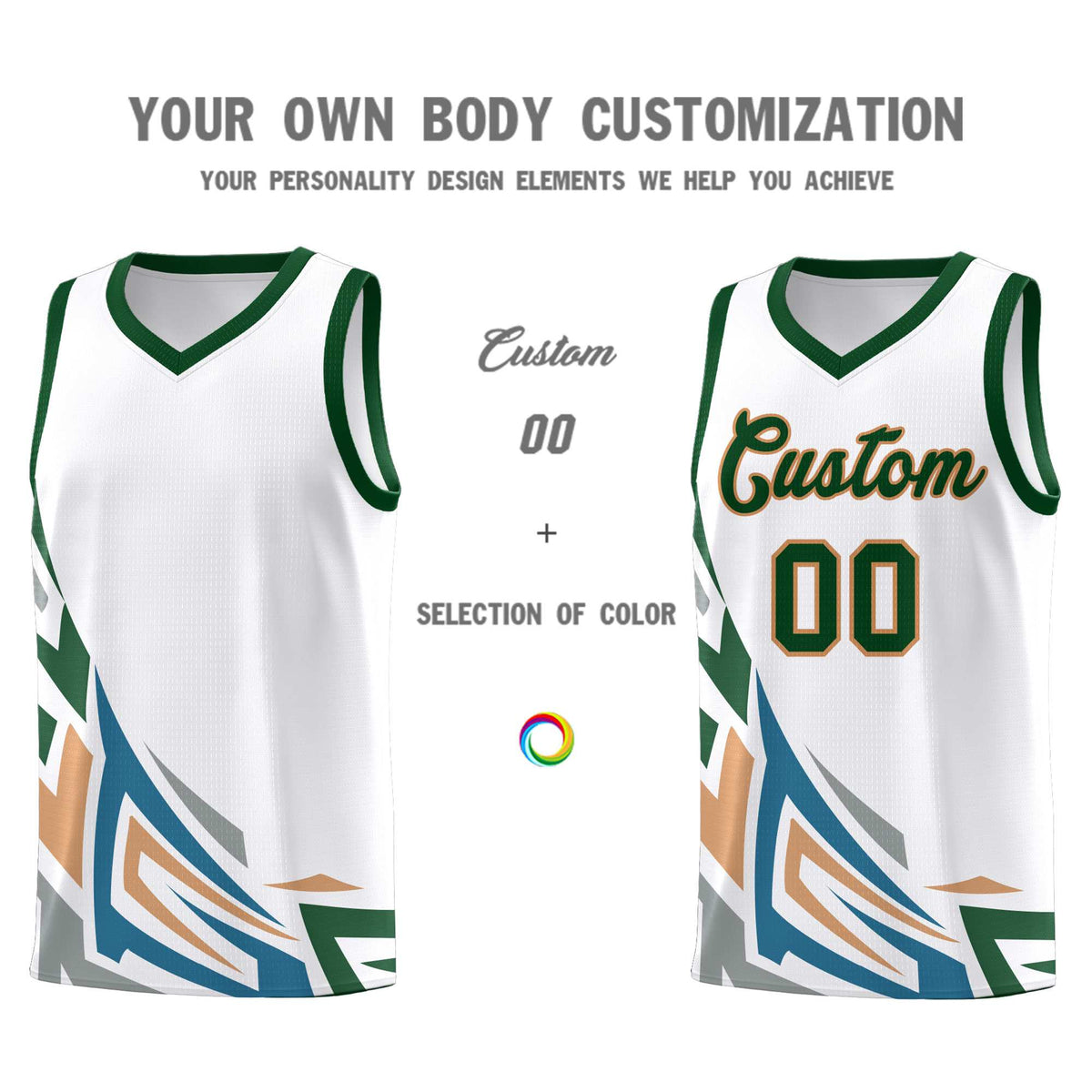 Custom White Gradient Graffiti Pattern Sports Uniform Basketball Jersey
