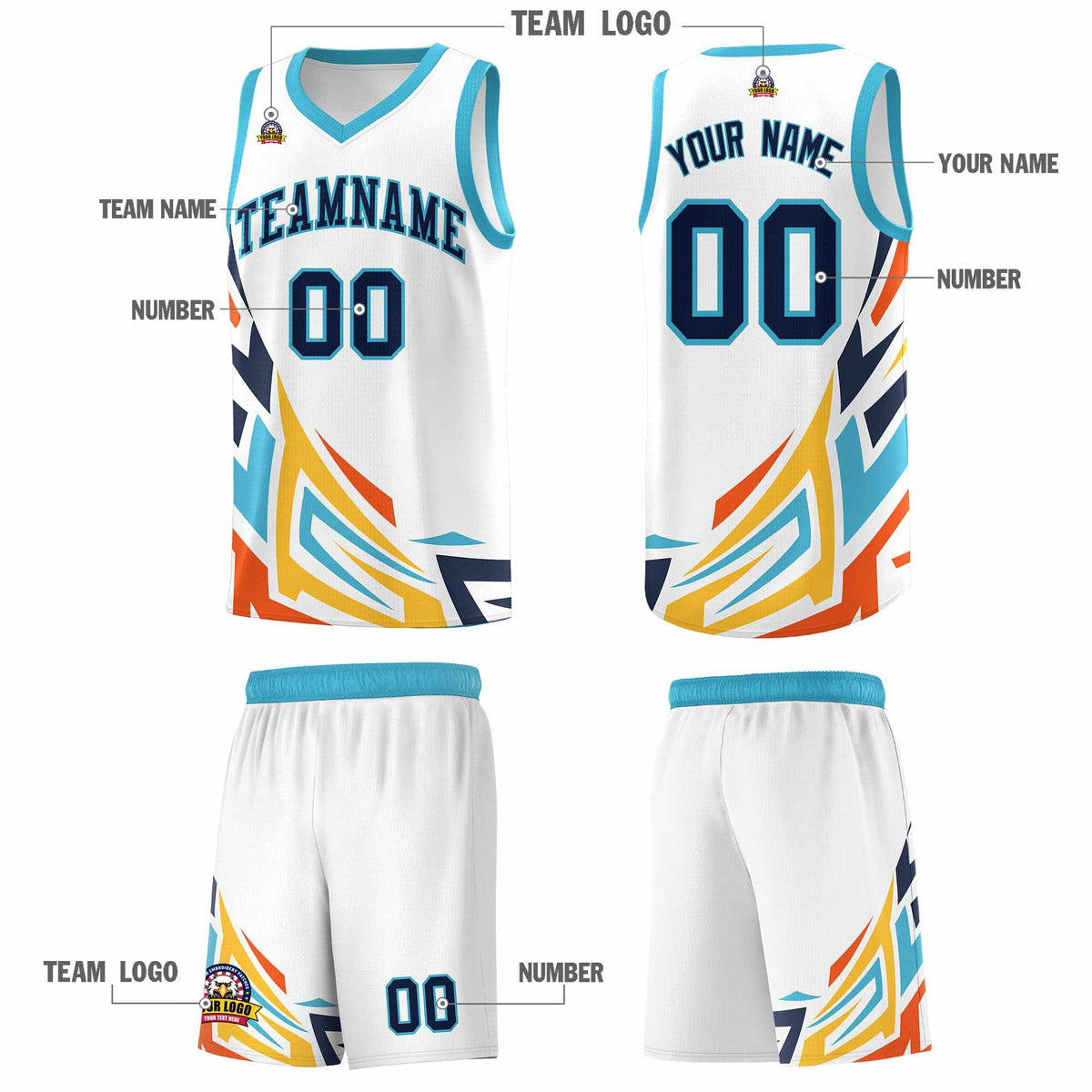Custom White Gradient Graffiti Pattern Sports Uniform Basketball Jersey