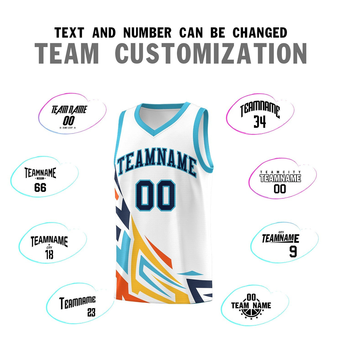 Custom White Gradient Graffiti Pattern Sports Uniform Basketball Jersey