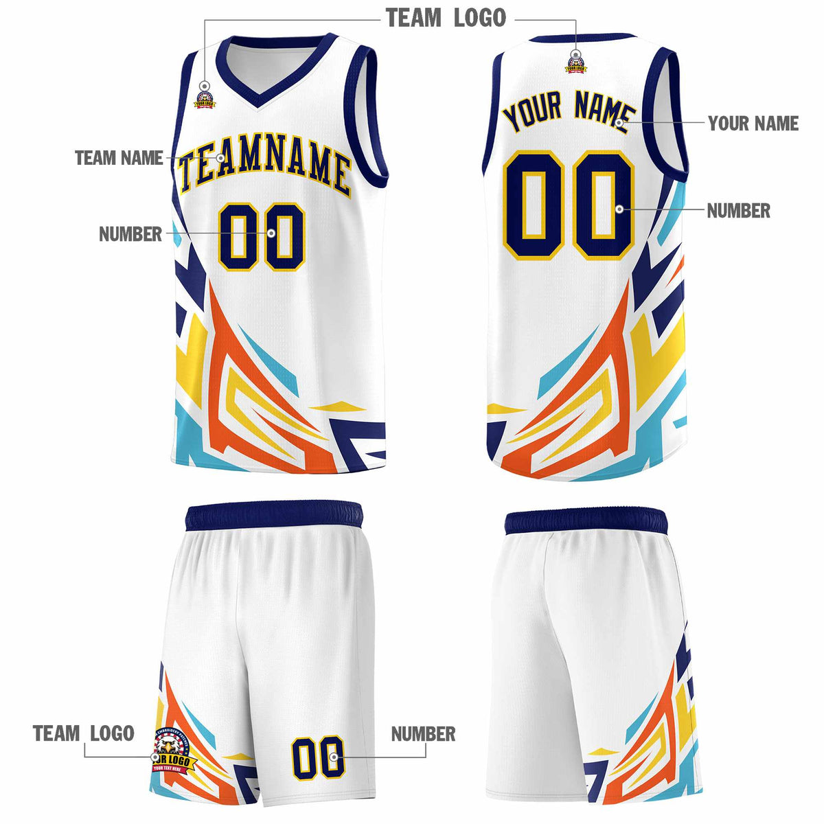 Custom White Gradient Graffiti Pattern Sports Uniform Basketball Jersey
