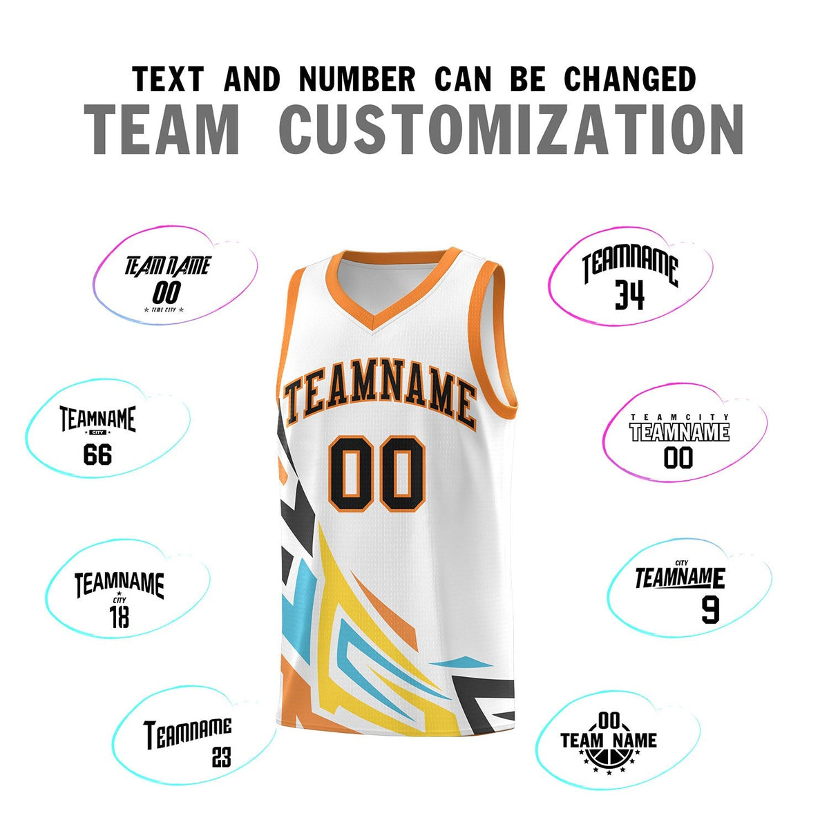Custom White Gradient Graffiti Pattern Sports Uniform Basketball Jersey