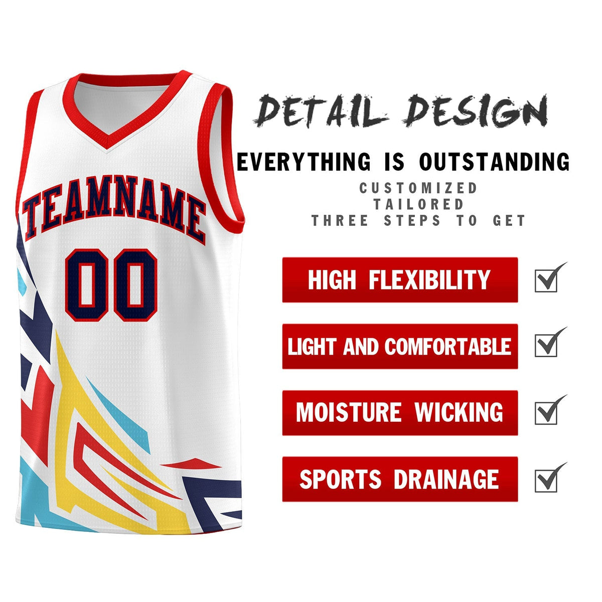 Custom White Gradient Graffiti Pattern Sports Uniform Basketball Jersey
