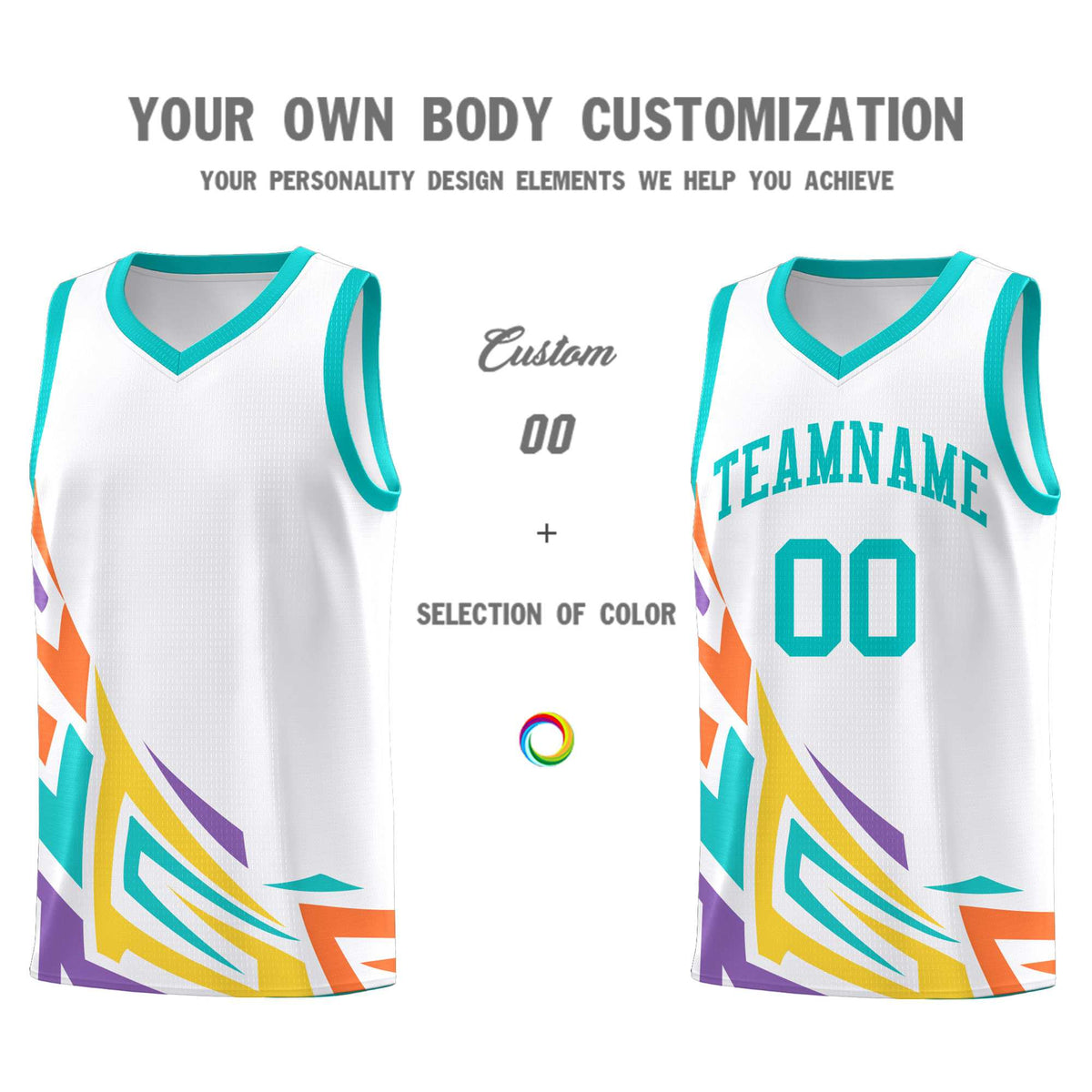 Custom White Gradient Graffiti Pattern Sports Uniform Basketball Jersey