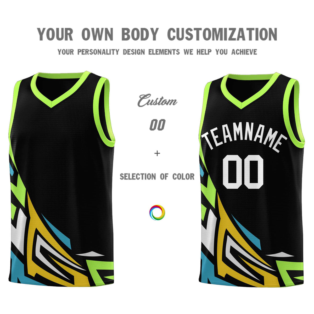 Custom Black Gradient Graffiti Pattern Sports Uniform Basketball Jersey