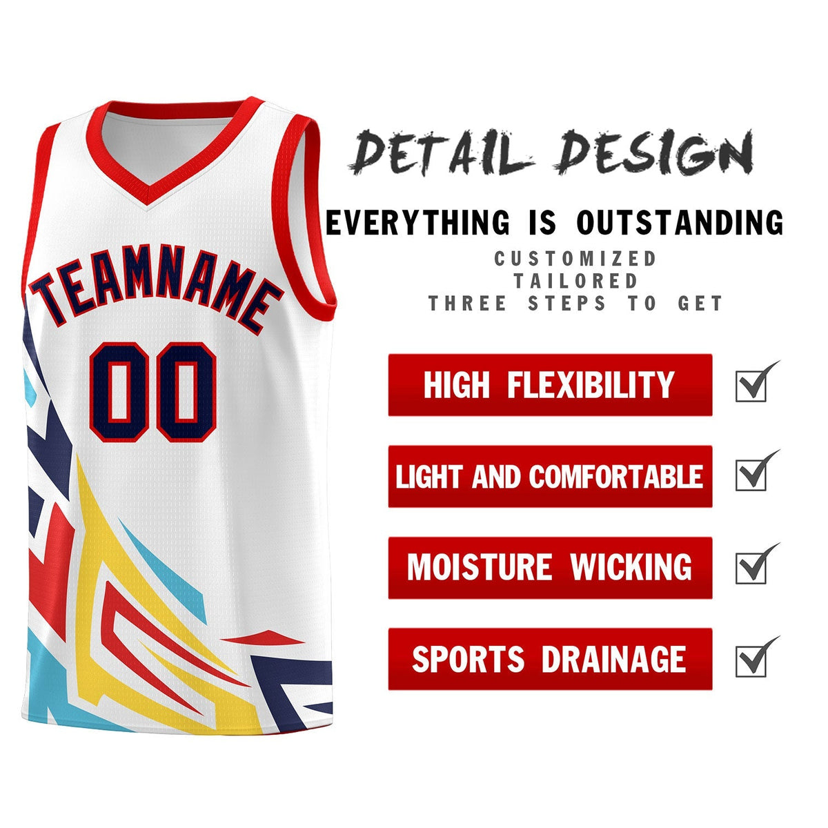 Custom White Gradient Graffiti Pattern Sports Uniform Basketball Jersey