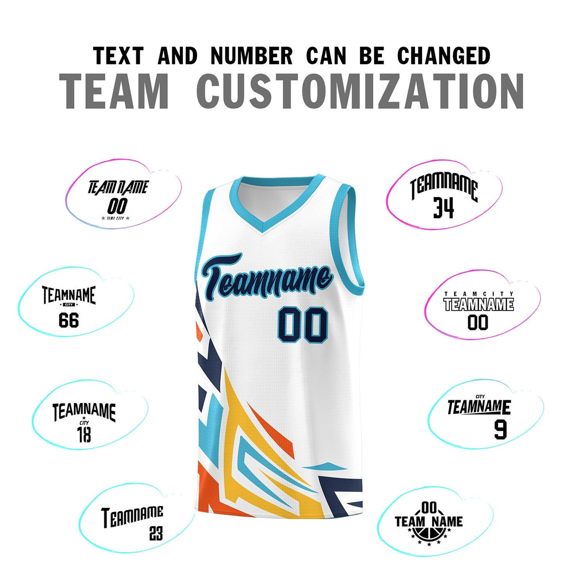 Custom White Gradient Graffiti Pattern Sports Uniform Basketball Jersey