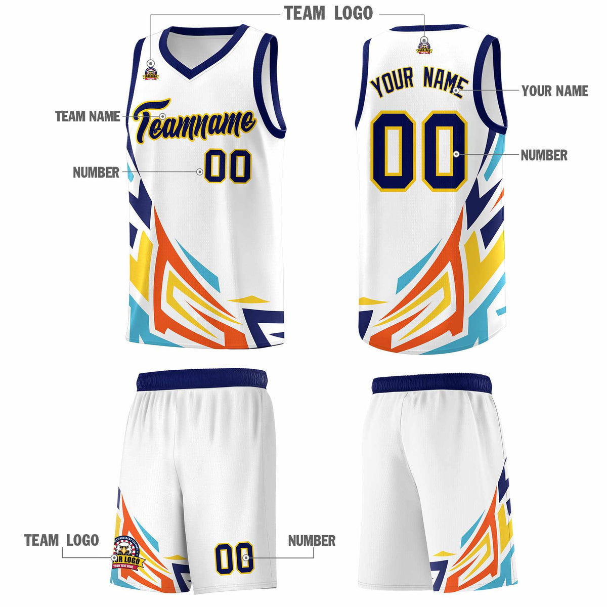 Custom White Gradient Graffiti Pattern Sports Uniform Basketball Jersey