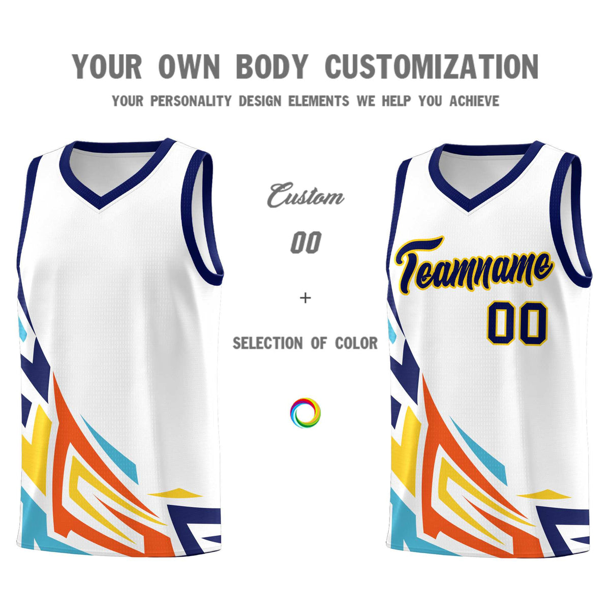 Custom White Gradient Graffiti Pattern Sports Uniform Basketball Jersey