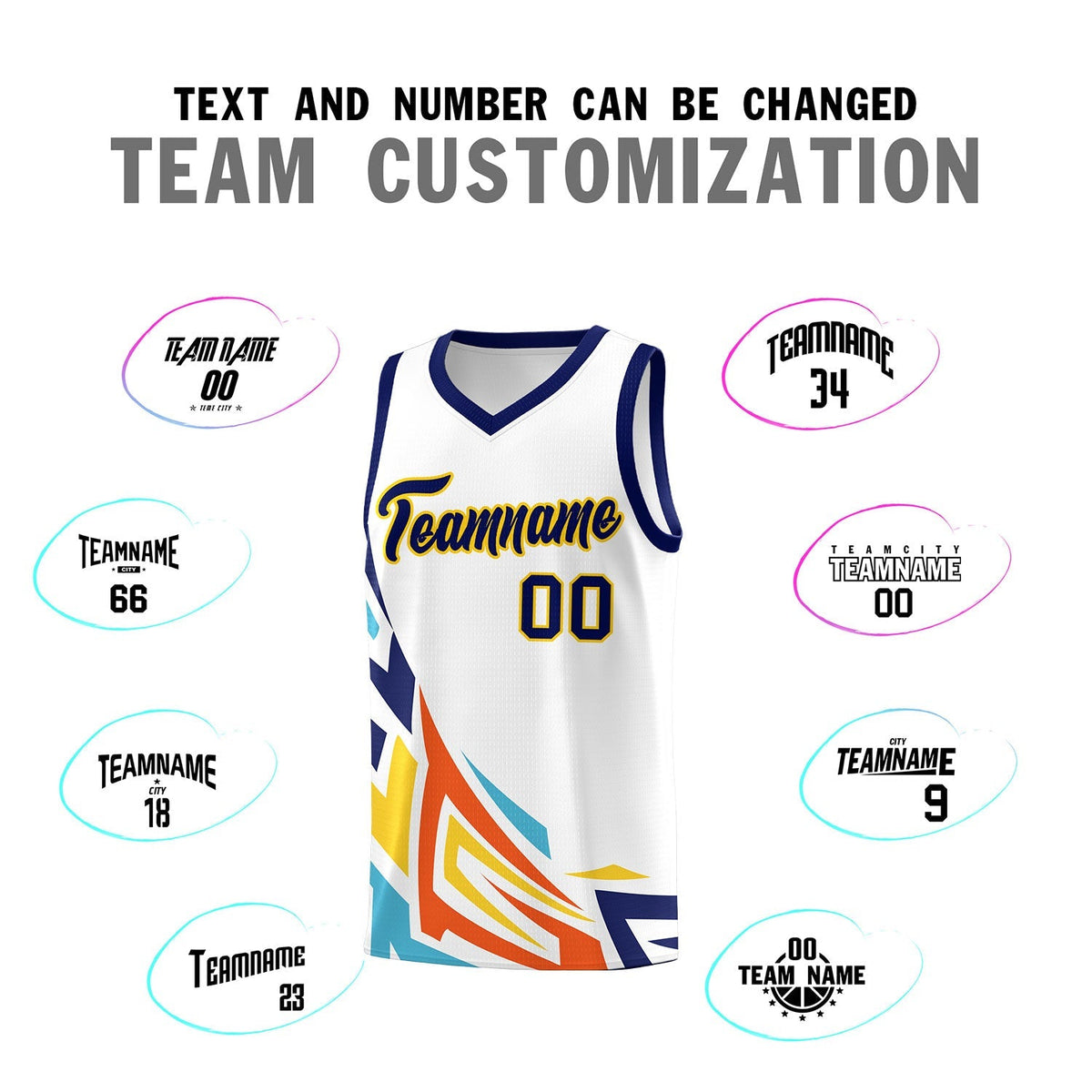 Custom White Gradient Graffiti Pattern Sports Uniform Basketball Jersey