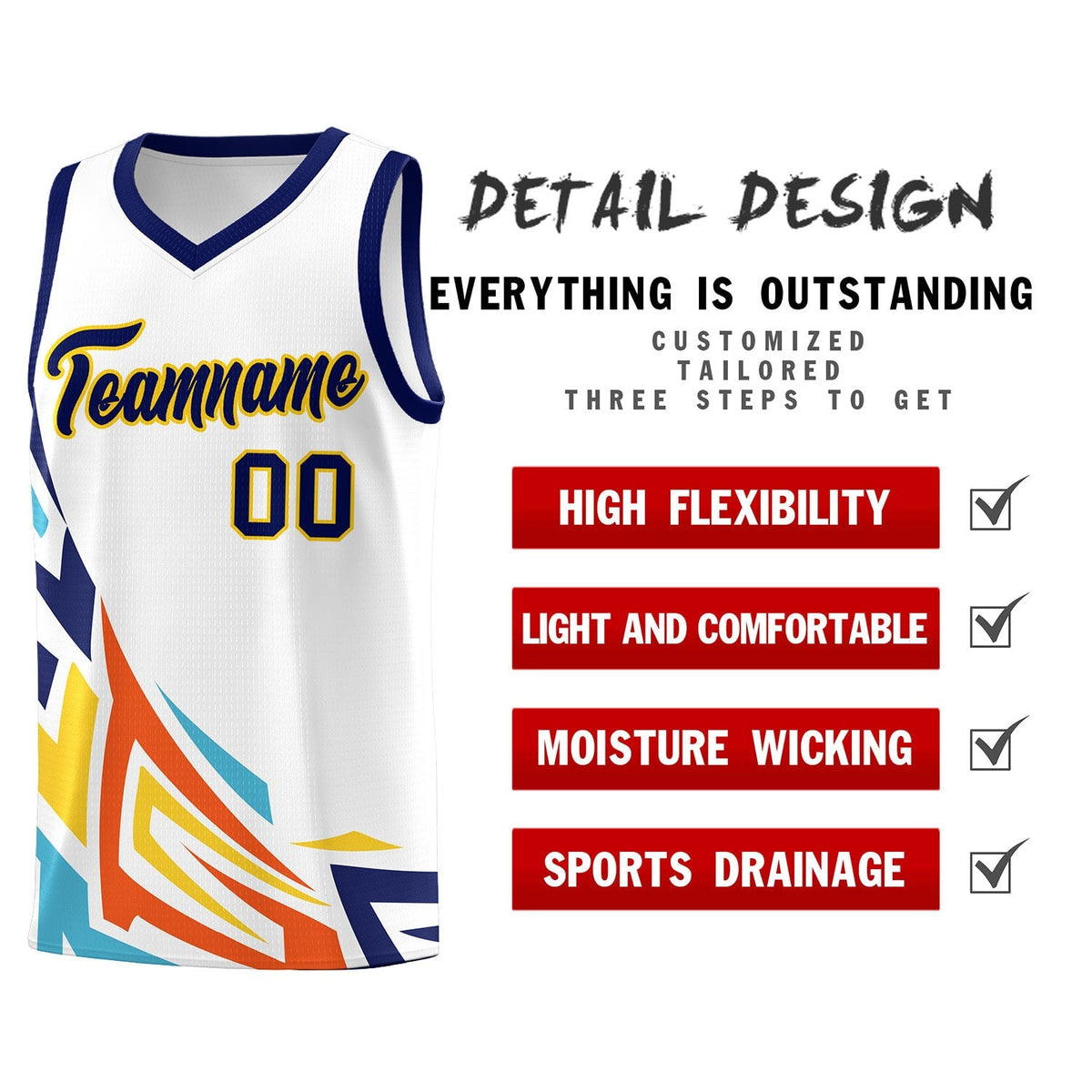 Custom White Gradient Graffiti Pattern Sports Uniform Basketball Jersey