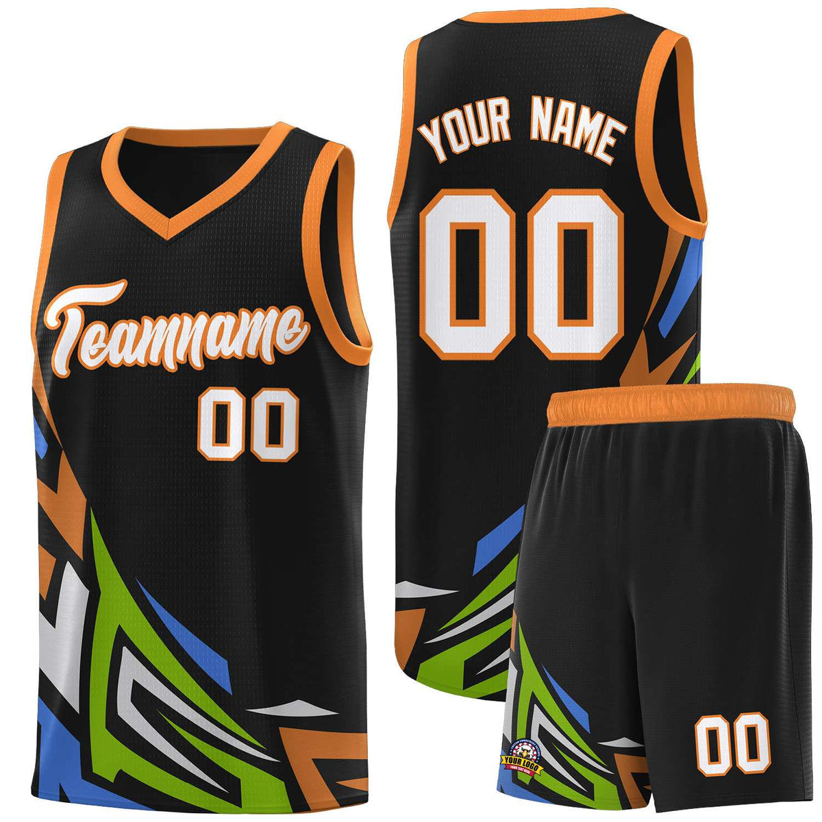 Custom Black Gradient Graffiti Pattern Sports Uniform Basketball Jersey