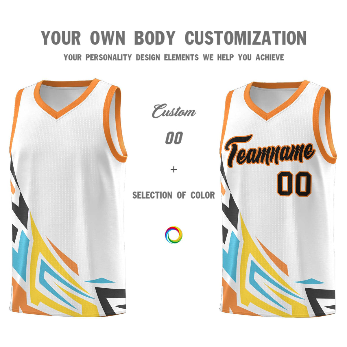 Custom White Gradient Graffiti Pattern Sports Uniform Basketball Jersey