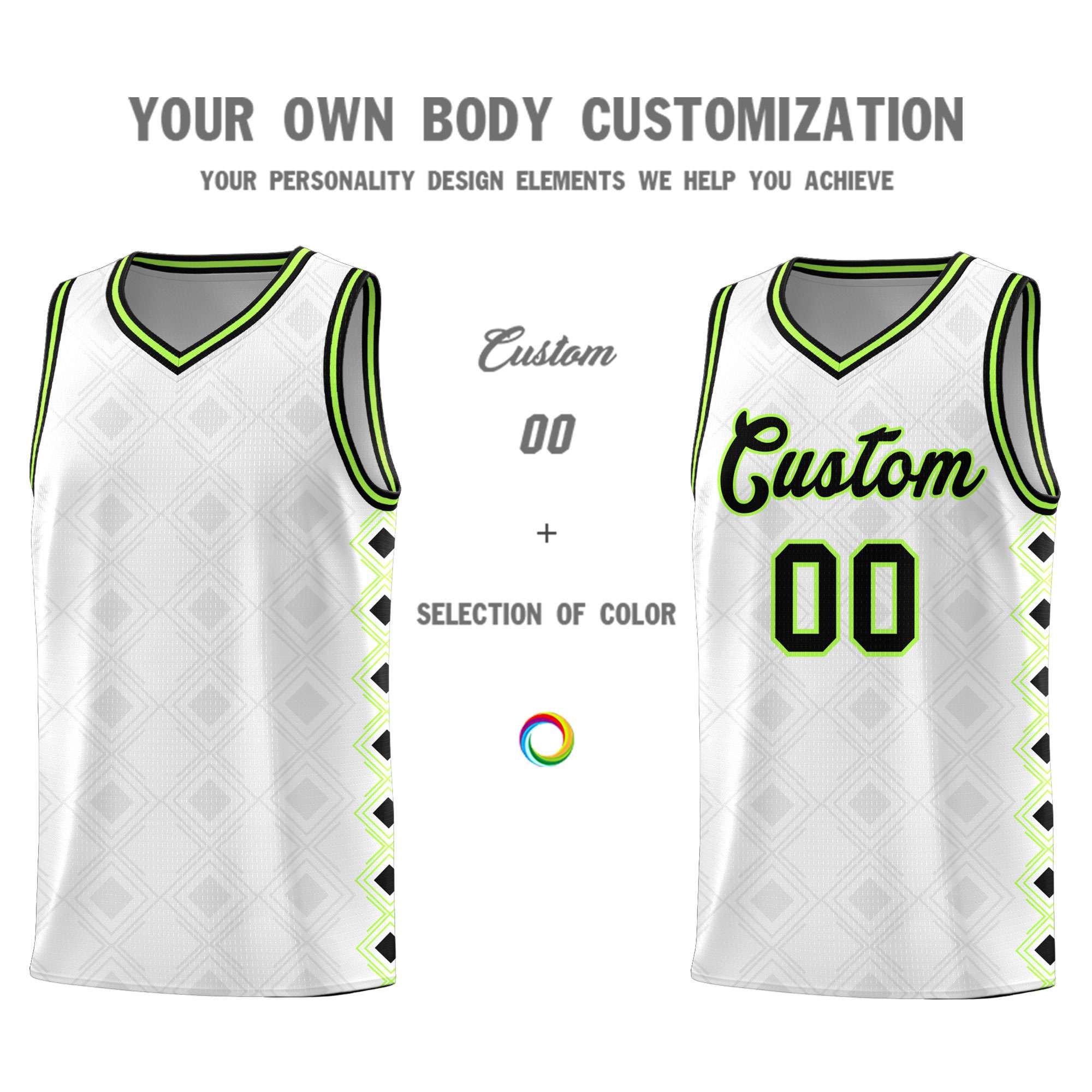 Custom White Side Blocks Sports Uniform Basketball Jersey