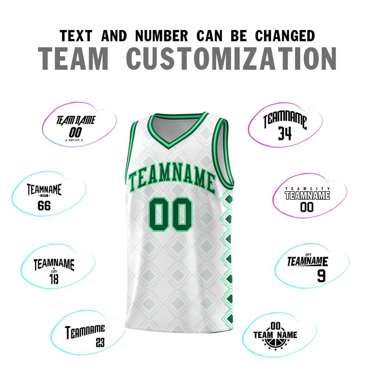 Custom White Side Blocks Sports Uniform Basketball Jersey