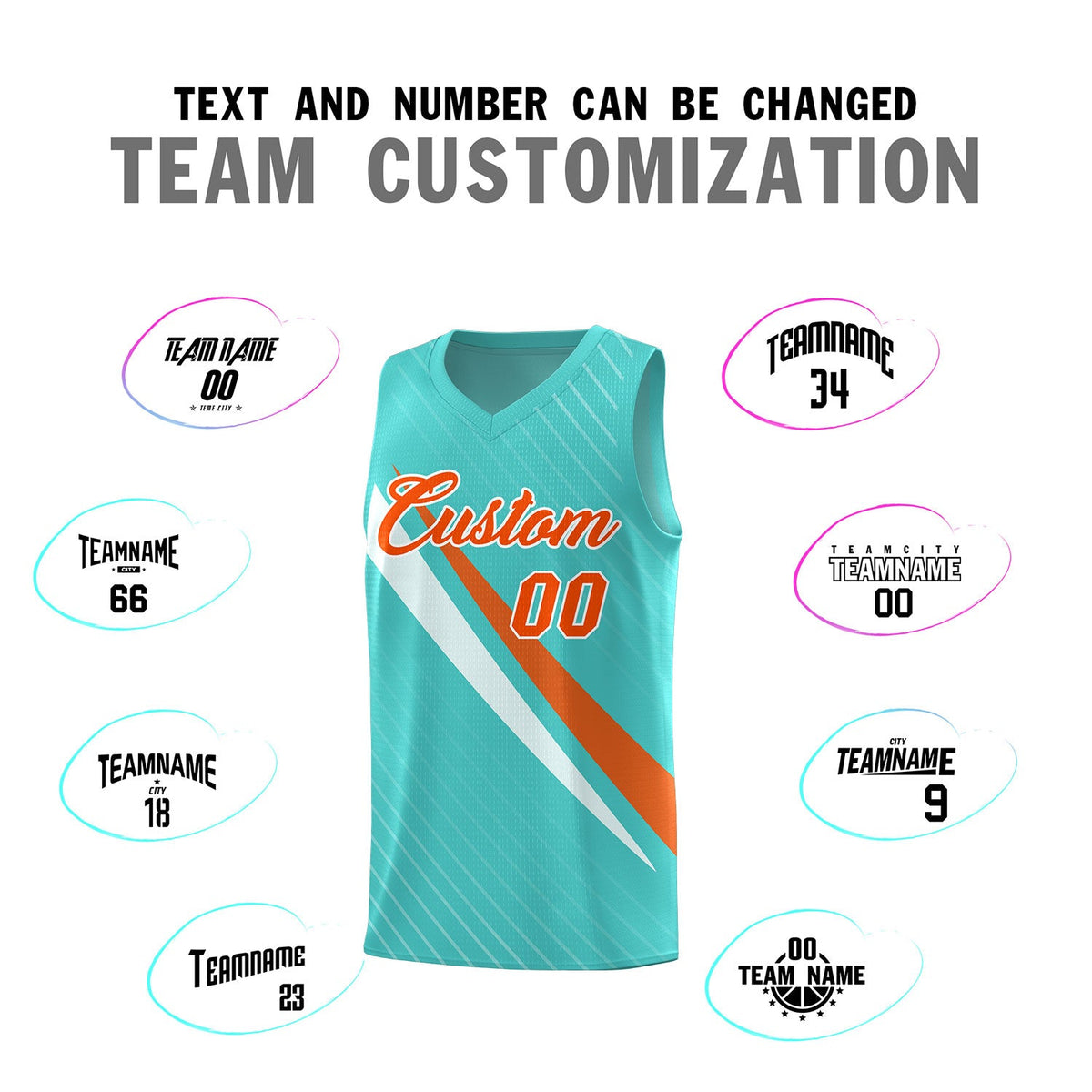 Custom Bright Green Diagonal Pinstripe Pattern Color Block Sports Uniform Basketball Jersey