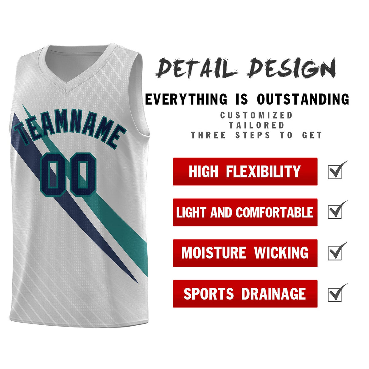 Custom Gray Diagonal Pinstripe Pattern Color Block Sports Uniform Basketball Jersey