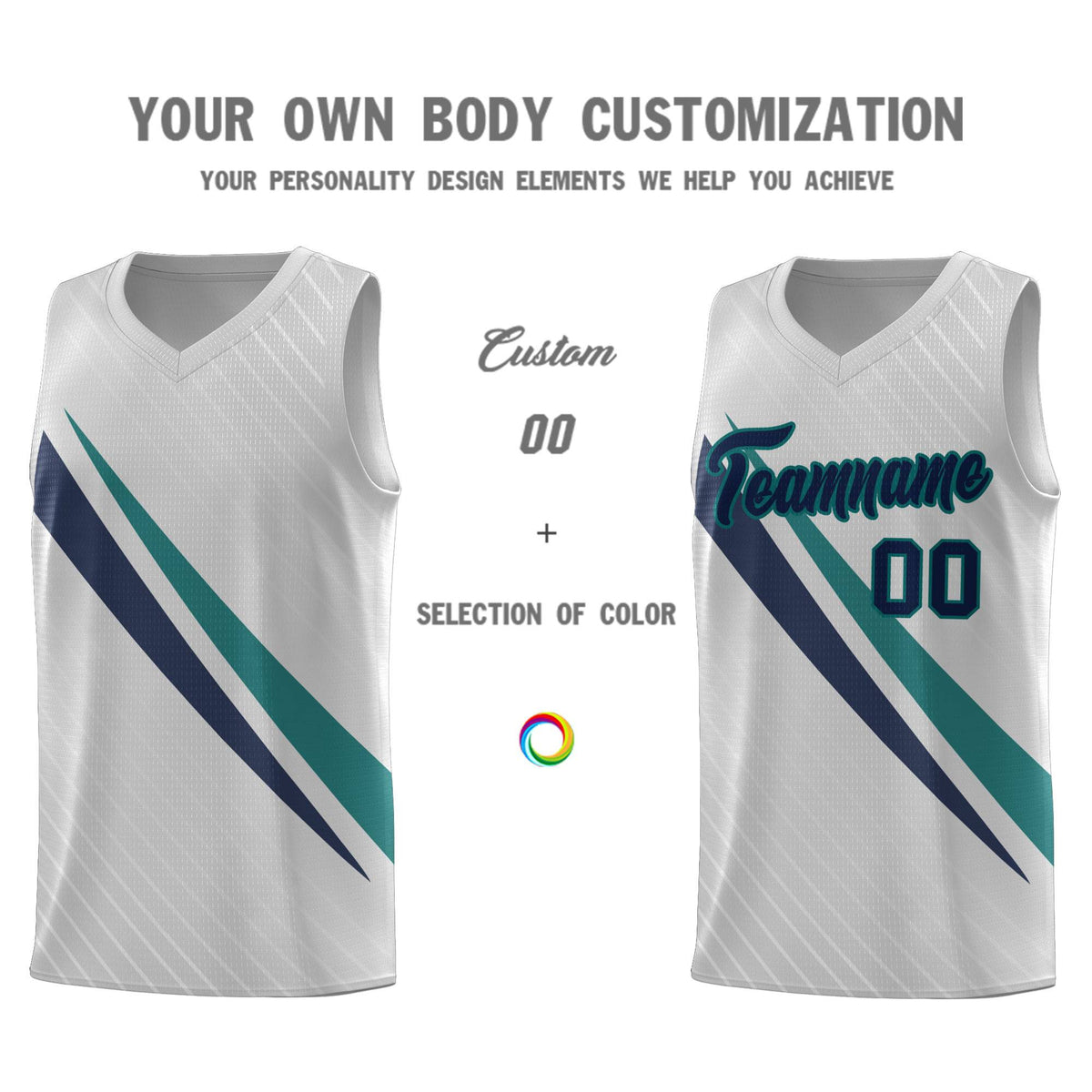 Custom Gray Diagonal Pinstripe Pattern Color Block Sports Uniform Basketball Jersey