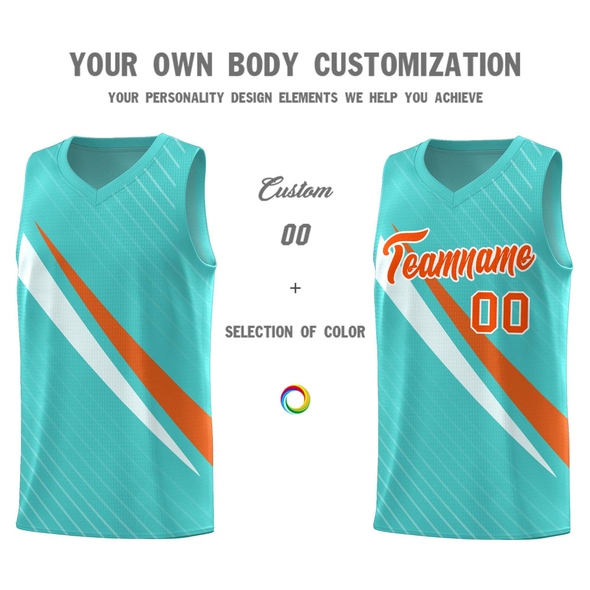 Custom Bright Green Diagonal Pinstripe Pattern Color Block Sports Uniform Basketball Jersey