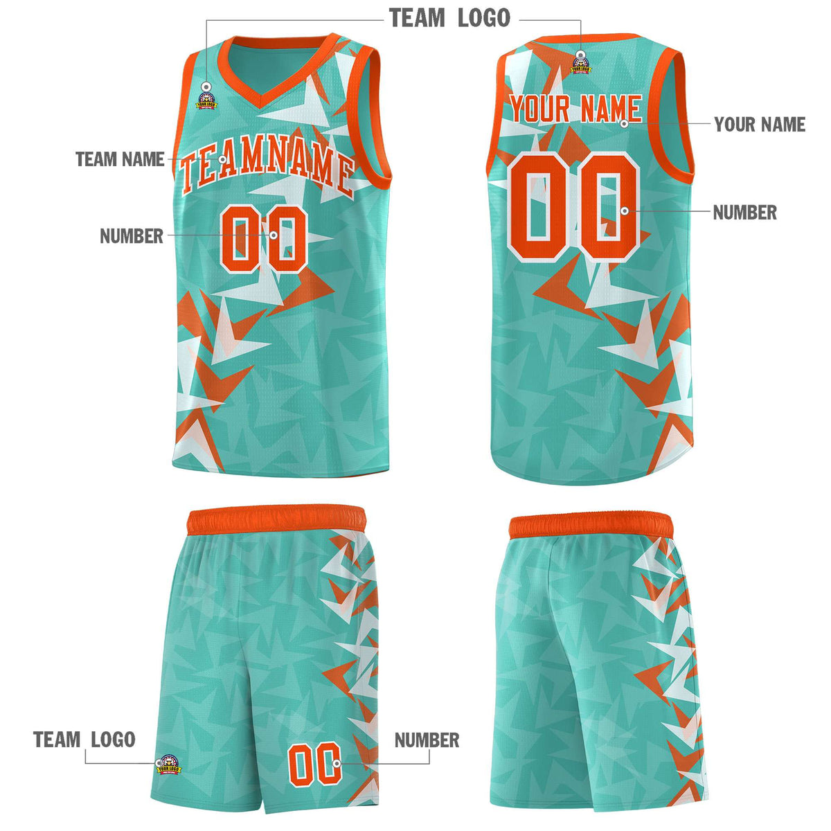 Custom Bright Green Boomerang Pattern Sets Basketball Jersey