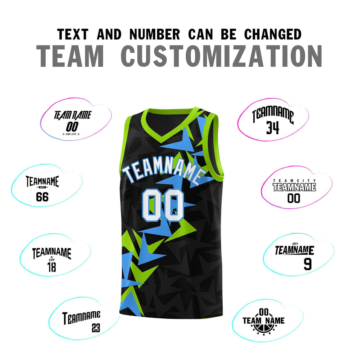 Custom Black Boomerang Pattern Sets Basketball Jersey