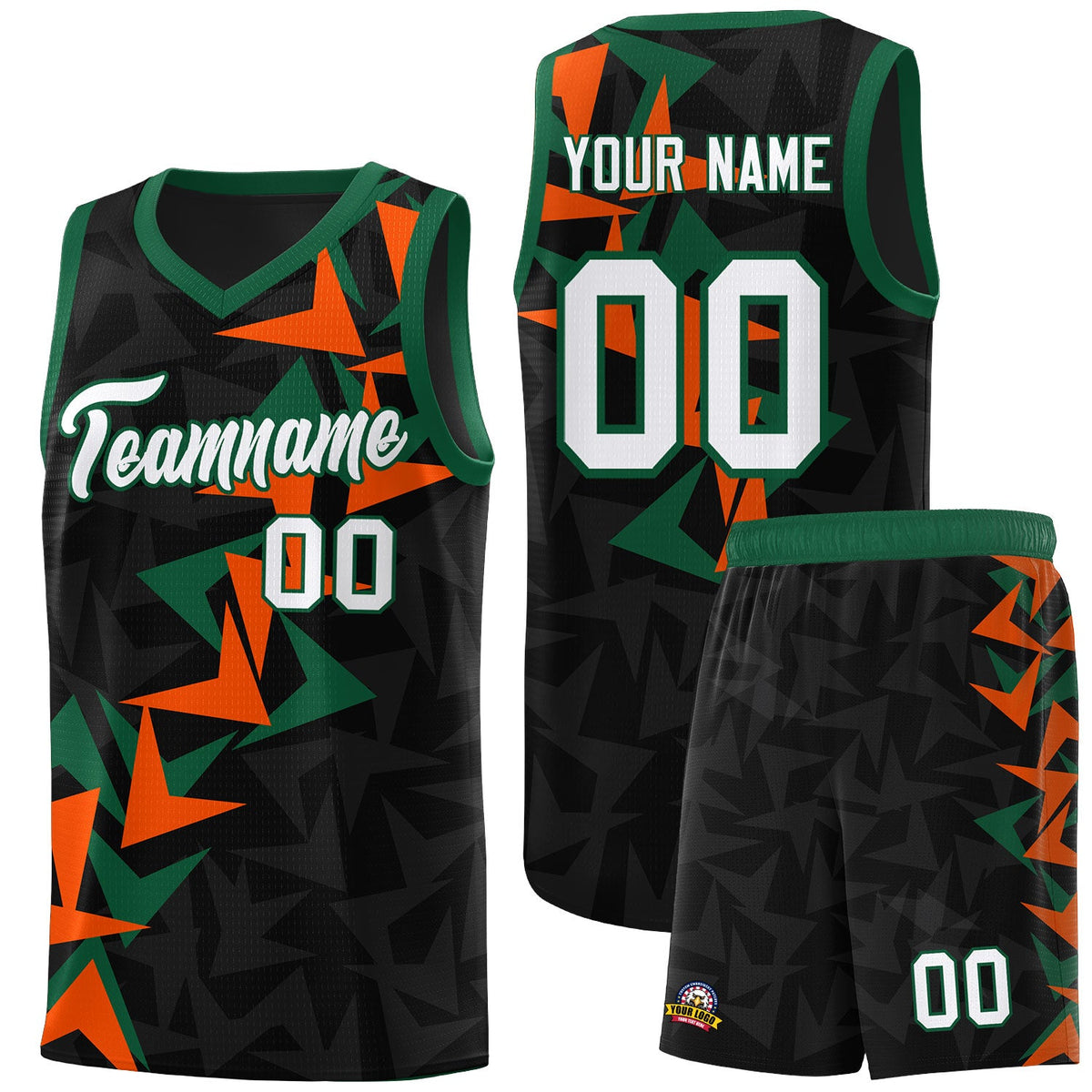Custom Black Boomerang Pattern Sets Basketball Jersey